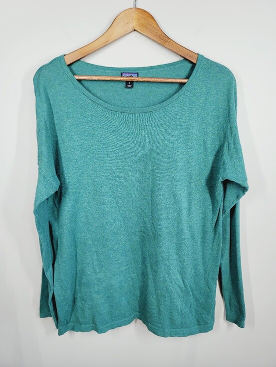 Patagonia Sweaters - Patagonia Glorya Green Heathered Crewneck Sweater, Size M